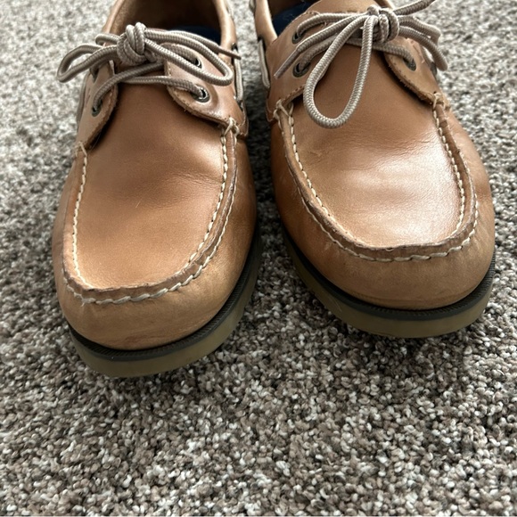 MEN'S SPERRY LEEWARD 2 EYE BOAT SHOES Size 10.5 W Color Sahara - Picture 7 of 12